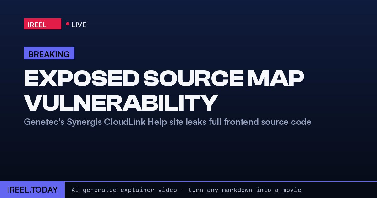Exposed Source Map Vulnerability
